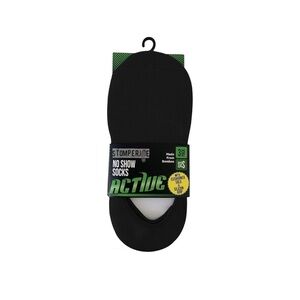 STOMPER JOE BAMBOO NO SHOW ACTIVE SOCKS W CUSHIONED SOLE & SILICON GRIP (3-PACK)